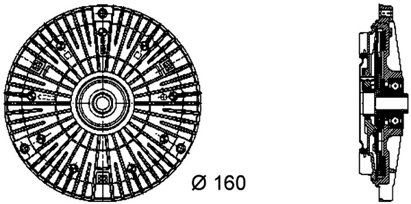 Embrayage, ventilateur de radiateur MAHLE CFC 52 000P