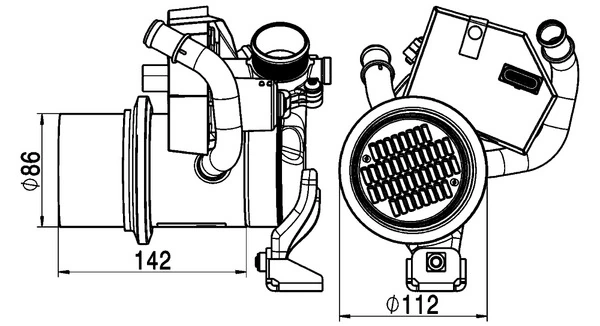 Radiateur, réaspiration des gaz d'échappement MAHLE