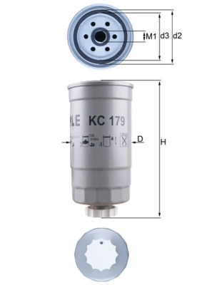 MAHLE KC179 — Паливний фільтр