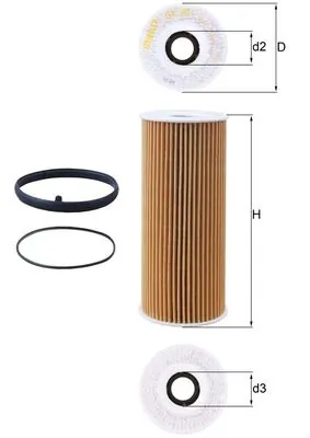 MAHLE OX381D — Оливний фільтр