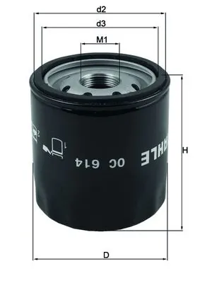 MAHLE OC614 — Фільтр масляний