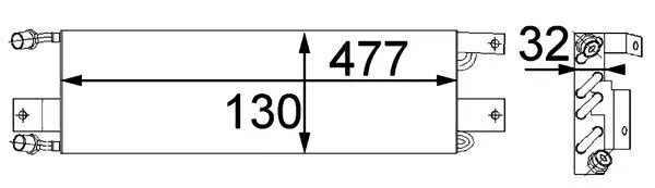 Condenseur, climatisation MAHLE AC 356 000P