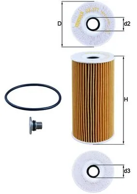 MAHLE OX377D — Фільтр масляний