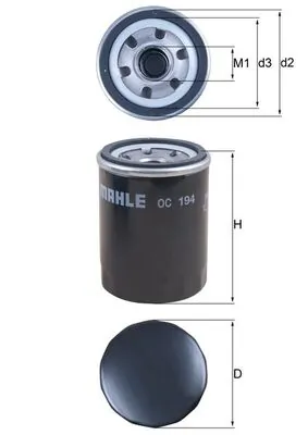 MAHLE OC194 — Фільтр масляний