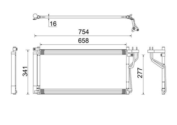 Condenseur, climatisation MAHLE AC 506 000S