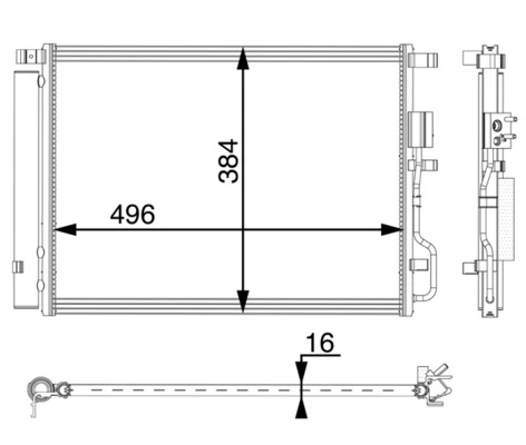 Condenseur, climatisation MAHLE AC 61 000P