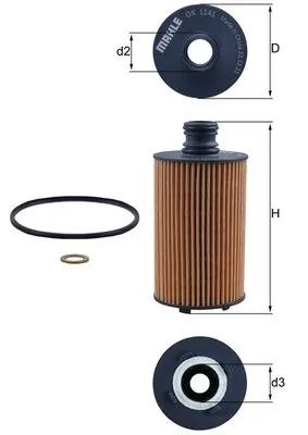 MAHLE OX1141D — Фільтр масляний