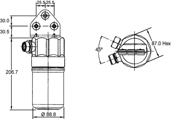 Filtre déshydratant, climatisation MAHLE AD 41 000S