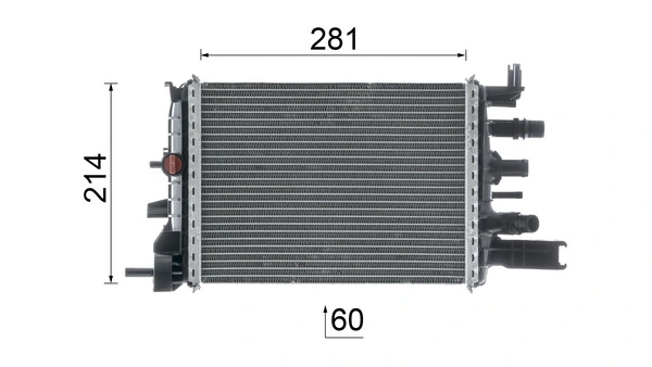 Radiateur, refroidissement du moteur MAHLE CR 2632 000P