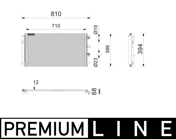 Condenseur, climatisation MAHLE AC 1208 000P
