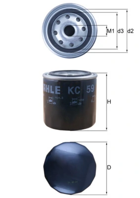 MAHLE KC59 — Фільтр паливний (вир-во Knecht-Mahle)