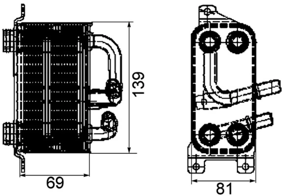 Radiateur d'huile de boîte automatique MAHLE CLC 66 000P