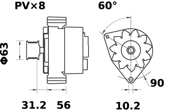 Alternateur MAHLE MG 334