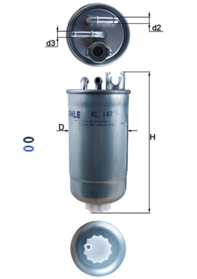 MAHLE KL147D — Фільтр паливний