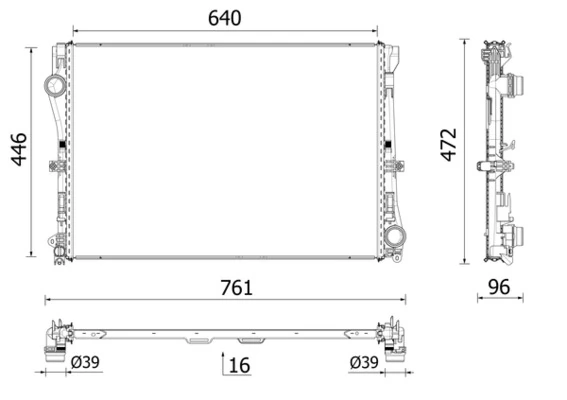 Radiateur, refroidissement du moteur MAHLE CR 2603 000P