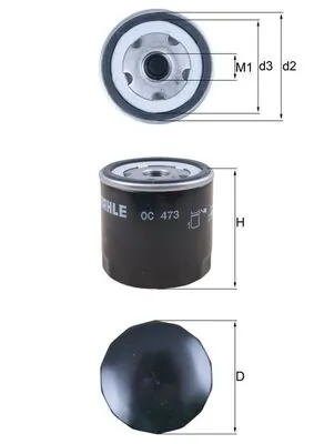 MAHLE OC473 — Оливний фільтр