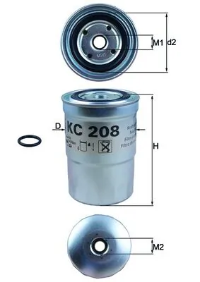 MAHLE KC208 — Фільтр паливний