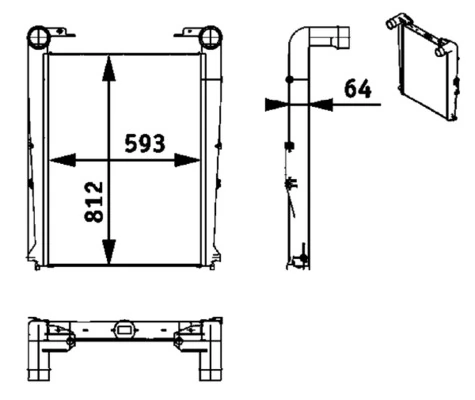 Intercooler, échangeur MAHLE CI 44 000P
