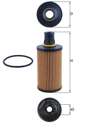 MAHLE OX1338D — Фільтр масляний