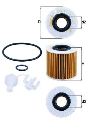 MAHLE OX414D1 — Фільтр оливний двигуна (вир-во Knecht-Mahle)