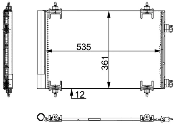 Condenseur, climatisation MAHLE AC 668 000P
