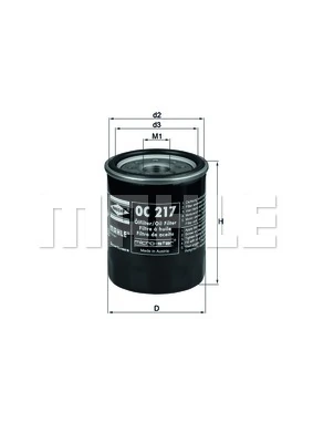MAHLE OC217 — Фільтр масляний