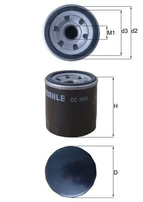 MAHLE OC996 — Фільтр масляний