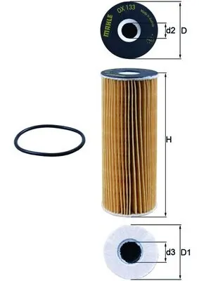 MAHLE OX133D — Фільтр масляний
