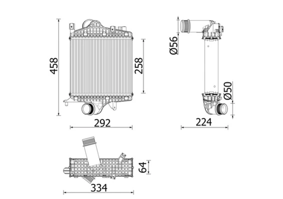 Intercooler, échangeur MAHLE CI 672 000P