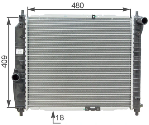 Radiateur, refroidissement du moteur MAHLE CR 1309 000S