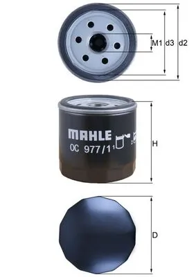 MAHLE OC977/1 — Оливний фільтр