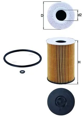 MAHLE OX787D — Оливний фільтр