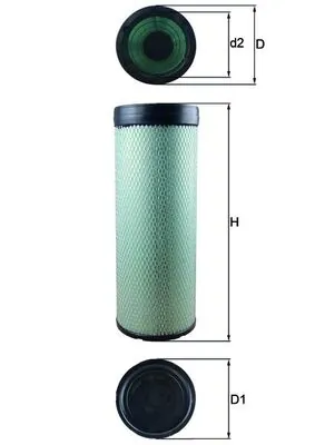 Filtre à air secondaire MAHLE LXS 602