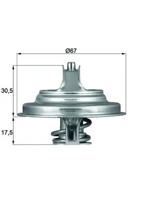 Thermostat, liquide de refroidissement MAHLE TX 54 71D