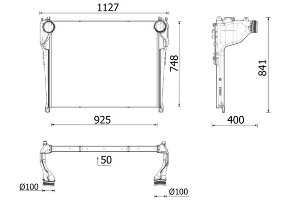 Intercooler, échangeur MAHLE CI 717 000P