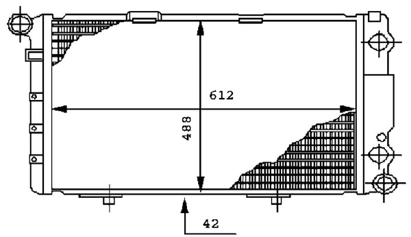 Radiateur, refroidissement du moteur MAHLE CR 282 000P