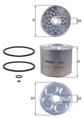 MAHLE KX23D — Паливний фільтр