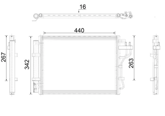 Condenseur, climatisation MAHLE AC 917 000P