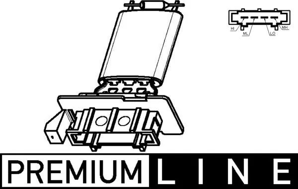 Résistance, pulseur d'air habitacle MAHLE ABR 98 000P