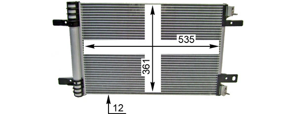 Condenseur, climatisation MAHLE AC 886 000P
