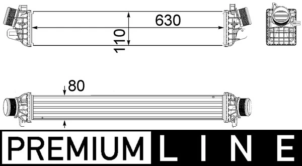 Intercooler, échangeur MAHLE CI 258 000P