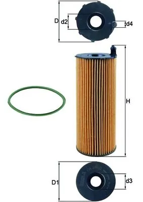 MAHLE OX196/3D — Фільтр масляний