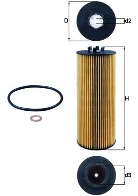 MAHLE OX164D — Фільтр масляний