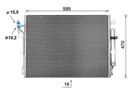Condenseur, climatisation MAHLE AC 959 000S