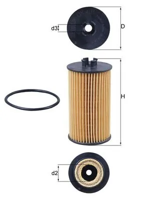 MAHLE OX401D — Фільтр масляний