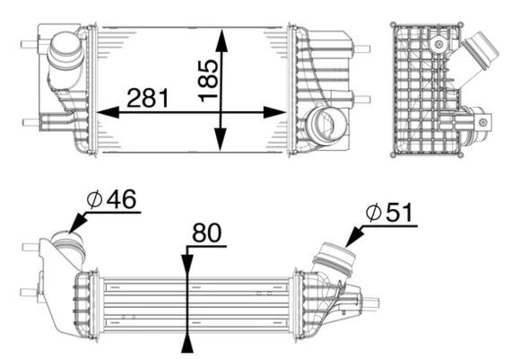 Intercooler, échangeur MAHLE CI 154 000P