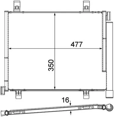 Condenseur, climatisation MAHLE AC 747 000P
