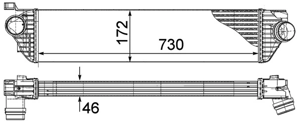 Intercooler, échangeur MAHLE CI 386 000P