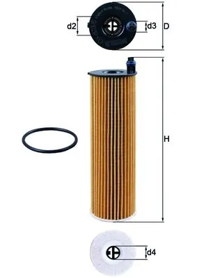 MAHLE OX823/6D — Фільтр масляний