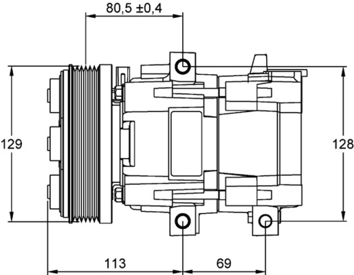 Compresseur, climatisation MAHLE ACP 101 000P